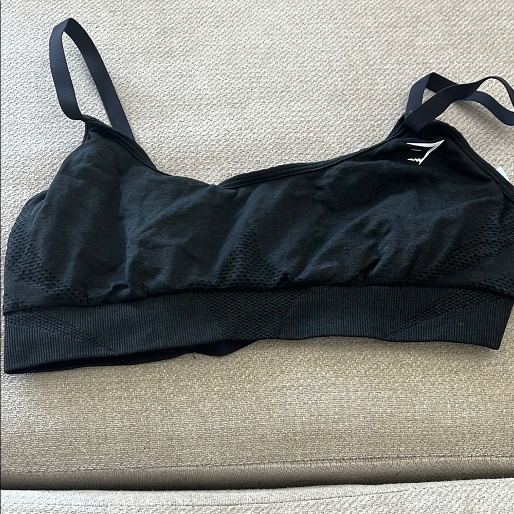 Gymshark Black Sports Bra with Adjustable Straps